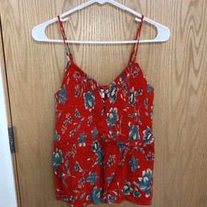 PATRONS OF PEACE floral fit and flare tank top